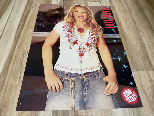 Hilary Duff Good Charlotte teen magazine poster jean skirt Pop Star