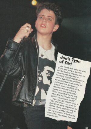 Joey Mcintyre Donnie Wahlberg teen magazine pinup New Kids on the block looking up