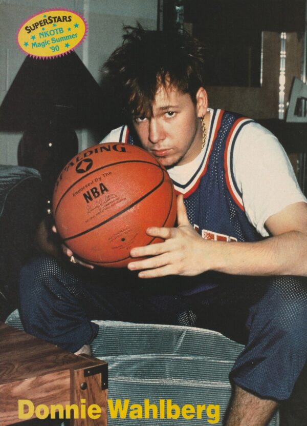 Donnie Wahlberg playing basketball