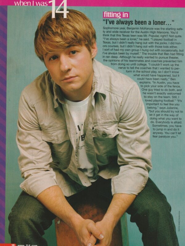 Benjamin Mckenzie teen magazine pinup on a box The OC J-14