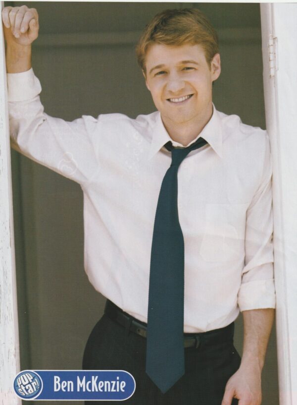 Benjamin Mckenzie teen magazine pinup blue tie Pop Star The OC