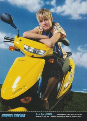 Aaron Carter Jay-Z teen magazine pinup yellow motorcycle J-14
