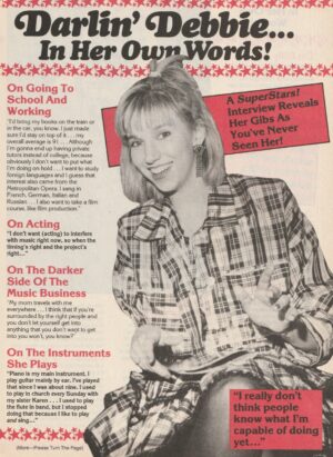 Debbie Gibson in her own words teen magazine articles Bop