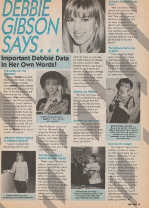 Debbie Gibson teen magazine clipping Debbie Data in her own words Teen Beat