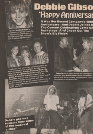 Debbie Gibson teen magazine clipping Happy Anniversary