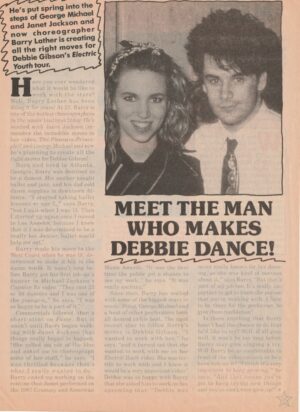 Debbie Gibson teen magazine clipping meet the man who makes Debbie dance Star