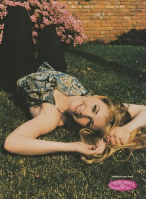 Melissa Joan Hart teen magazine pinup laying down in the grass Teen Beat