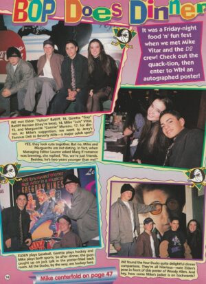 Mike Vitar Rider Strong Wil Friedle teen magazine pinup Mighty Ducks Bop