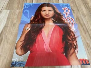 Demi Lovato Justin Bieber teen magazine poster clipping red dress teen idols