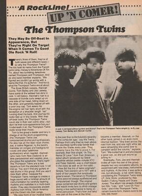 Thompson Twins teen magazine pinup clipping Bop pix Tiger Beat Up N Comer