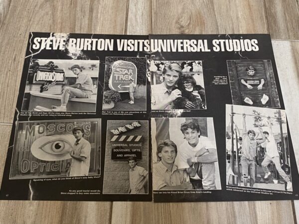 Steve Burton Brian Austin Green teen magazine clipping Universal Studios Hollywood Teen Set