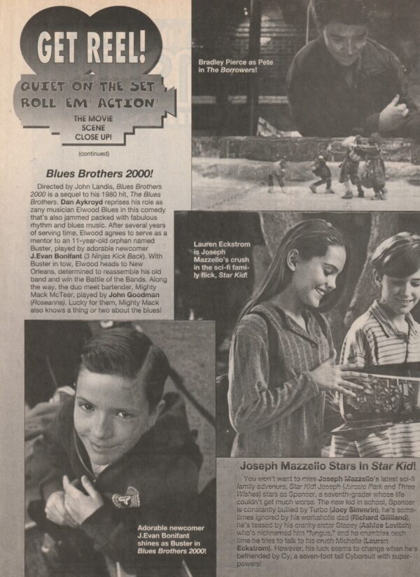 Joseph Mazzello teen magazine clipping Star Kid Get Reel