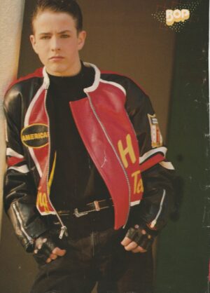 Joey Mcintyre teen magazine pinup leather jacket Bop New Kids on the blacok hottie