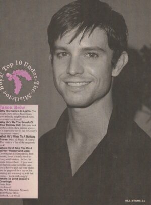 Jason Behr teen magazine pinup Top 10 All-Stars Roswell hottie teen idols