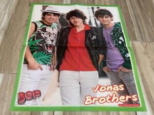 Jonas Brothers Miley Cyrus teen magazine poster clipping Bop curly hair idols