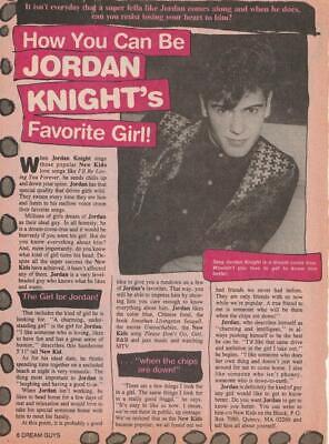 Jordan Knight teen magazine pinup clipping New Kids on the block Favorite Girl