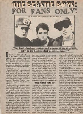 Beastie Boys teen magazine pinup clipping pix for the fans only Bop teen idols
