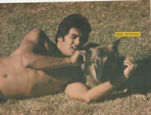 Erik Estrada magazine pinup clipping Teen Machine shirtless laying in grass pix