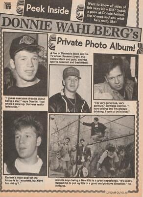 Donnie Wahlberg teen magazine pinup clipping New Kids on the block private album