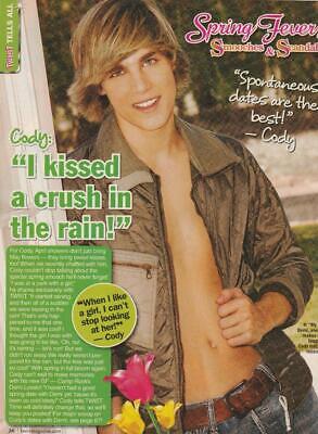 Cody Linley teen magazine pinup clippings shirtless Twist teen idols J-14 pix