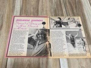 Suzanne Somers teen magazine pinup clipping swimsuit barefoot beach Tiger Beat