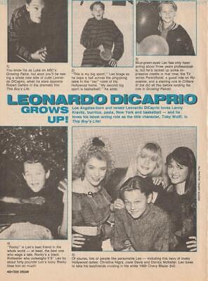Leonardo Dicaprio teen magazine pinup pix teen idols Growing Up Teen Dream
