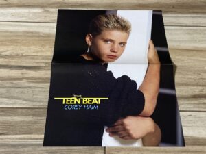 Corey Haim Michael J. Fox teen magazine poster looking hot RIP Teen Beat
