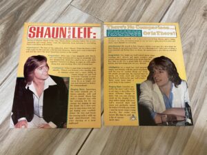 Shaun Cassidy Leif Garrett teen magazine clipping together boys