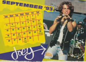 Joey Lawrence Take That Kris Kross teen magazine pinup September 93 calendar