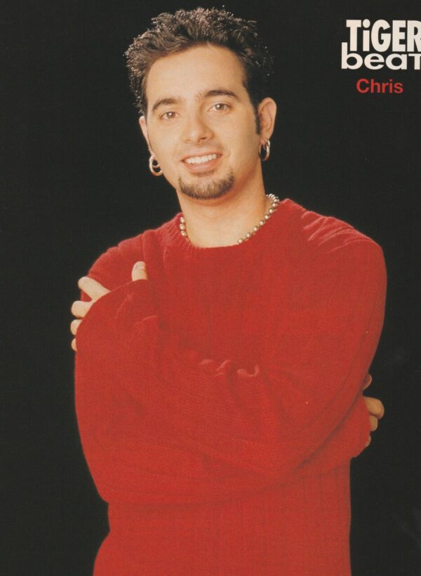 Chris Kirkpatrick Nsync teen magazine pinup red shirt Better Place new single Tiger Beat