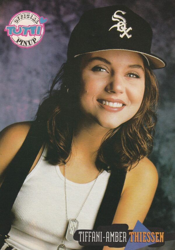 Tiffani Amber Thiessen teen pinup black hat teen idols Kelly and Slater