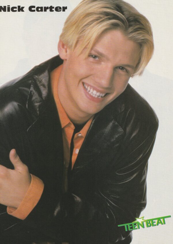 Nick Carter leather jacket 90's hunk