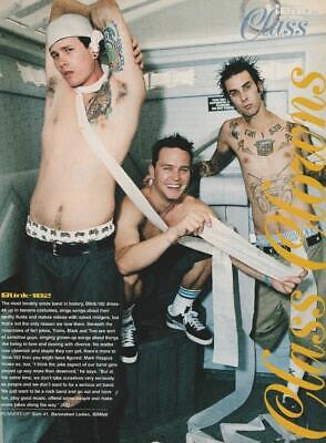Blink 182 teen magazine pinup clipping Tiger Beat shirtless teen idols tattoos