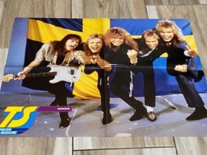 Europe Michael J. Fox teen magazine poster clipping TS rock band