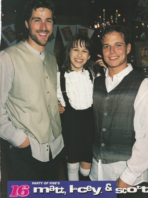 Matthew Fox Lacey Chabert Scott Wolf Rider Strong teen magazine pinup Party of Five