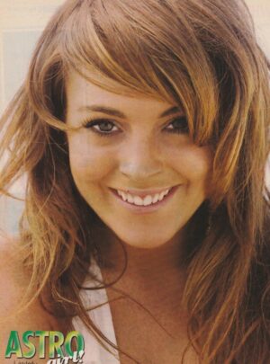 Lindsay Lohan teen magazine pinup beautul smile Astro