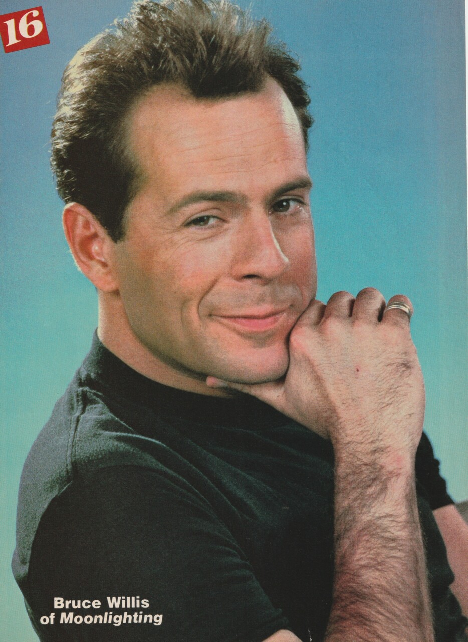 A-ha Bruce Willis teen magazine pinup smirk 16 magazine - Teen Stars ...