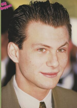 Christian Slater Donnie Wahlberg teen magazine pinup Big Bopper close up 90's