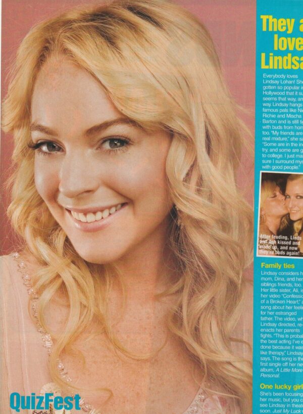 Lindsay Lohan teen magazine clipping loveable Quizfest
