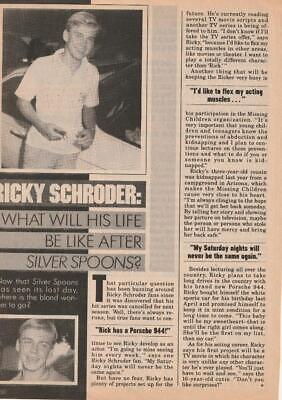 Ricky Schroder teen magazine pinup clipping pix life after Silver Spoons