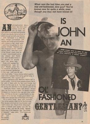 John Schneider teen magazine pinup clipping pix shirtless pix old fashioned