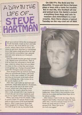 Steve Hartman teen magazine pinup clipping pix Bold and the Beautiful Bop