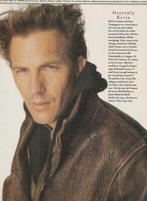 Kevin Costner teen magazine pinup clipping leather jacket hunk Teen Beat 80s