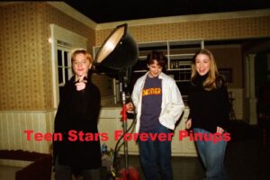 Devon Sawa pointing movie set Night of the Twisters behind the scenes
