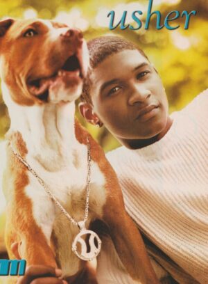 Usher Beyonce teen magazine pinup with a dog Destiny's Child