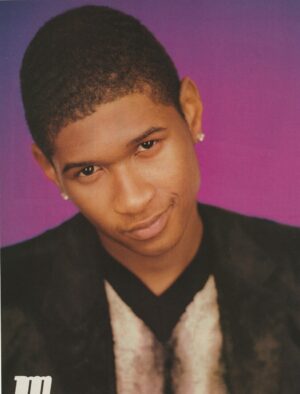 Usher teen magazine pinup smirk M magazine looks sad