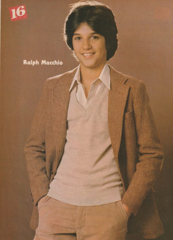 Ralph Macchio David Lee Roth Van Halen teen magazine pinup shirtless 16 magazine