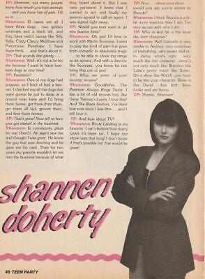Shannen Doherty Brent Gore teen magazine pinup clipping California Dreams Tutti