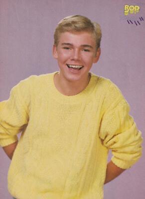 Ricky Schroder teen magazine pinup clipping yellow sweater Bop pix teen beat