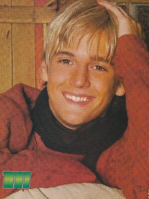 Aaron Carter magazine pinup clipping M red sweater